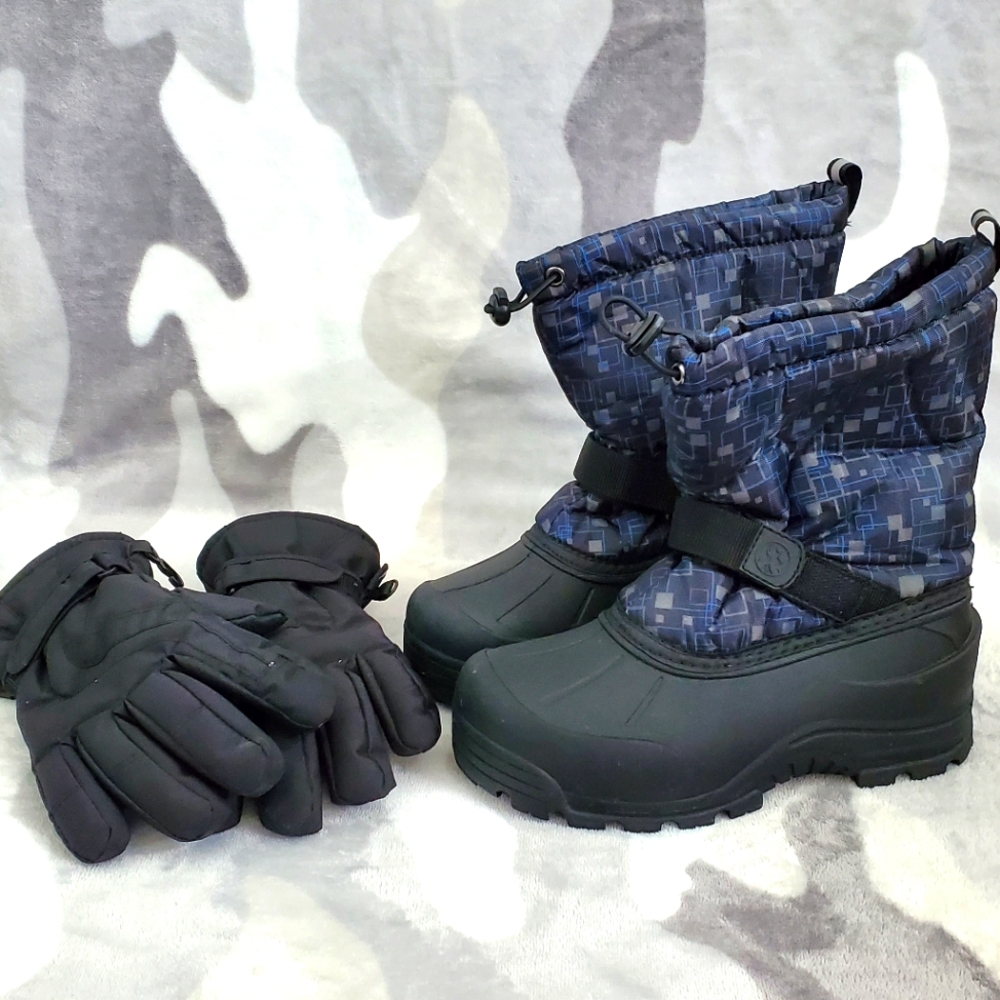 BUNDLE NORTHSIDE KIDS SNOW BOOTS & GLOVES